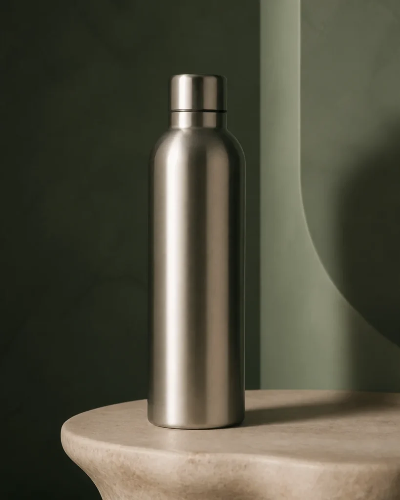 Garrafa de inox lisa